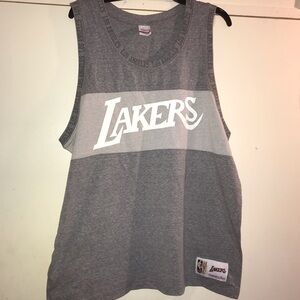 Large Los Angeles Lakers LA nba basketball Gray Lakers Tank Top new without tags